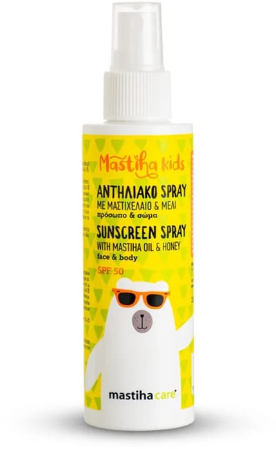 Masticare Zonnebrand Spray Kinderen SPF50 – Met Mastiek Olie & Honing – Hoge Bescherming UV – Waterbestendig