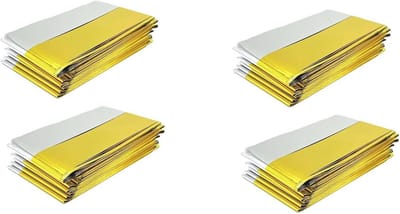 Foliedekens Set van 4 - Thermische Outdoor Deken 130x210cm voor Camping en Survival