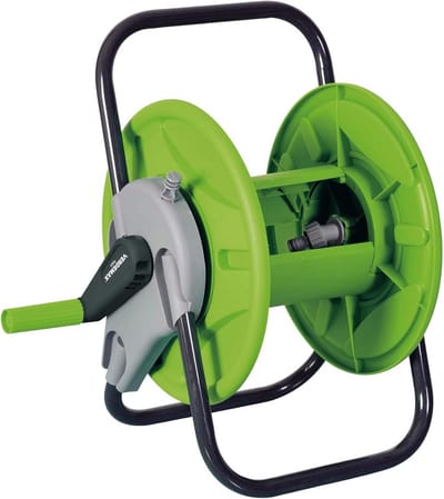 Slanghaspel - Waterslanghouder - Tuinonderhoud - Lange handgreep - 40 meter capaciteit - Zwart