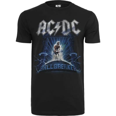 Urban Classics AC/DC - ACDC Ballbreaker Heren T-shirt - M - Zwart