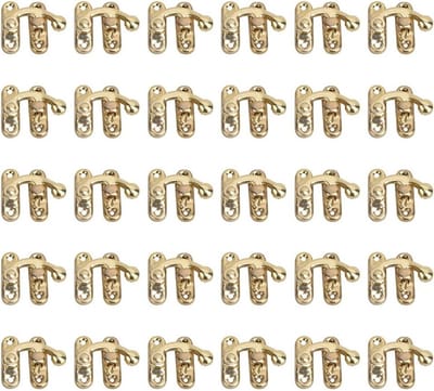 30 Stuks Kleine Dozen met Antieke Haaksluitingen, Retro Stijl IJzeren Latch Hooks voor Sieraden en Cadeaus met 120 Stuks Reserve Schroeven