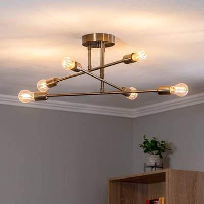 Flower Kroonluchter | METALEN BEHUIZING | Vintage - Asir Group - Plafondlampen - Goud - Metaal - Plafondlampen -