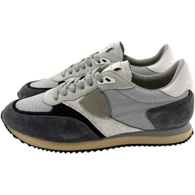 Philippe Model Blville Low Man Sneakers - Leer - Heren - Grijs - Maat 40