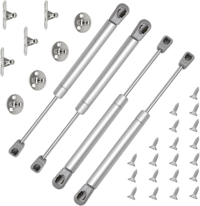 Gasveren Set - Drukveren Dempers - Kastdeuren Ondersteunen - Geruisloze Werking - 50 N 5 kg - Zilver
