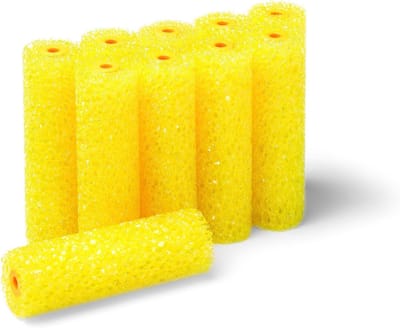 10 stuks 110 mm schuim voor structurele verf, gips, stopverf en transportoppervlakken, UPOL Raptor, modern, geel, polyurethaan (PU)