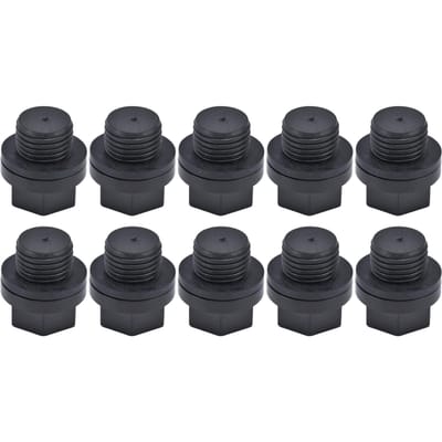 10 Pièces Bouchon de Vidange Finition Soignée Utilisation Simple Matériau Caoutchouc Petit Volume 1/4in Piscine black