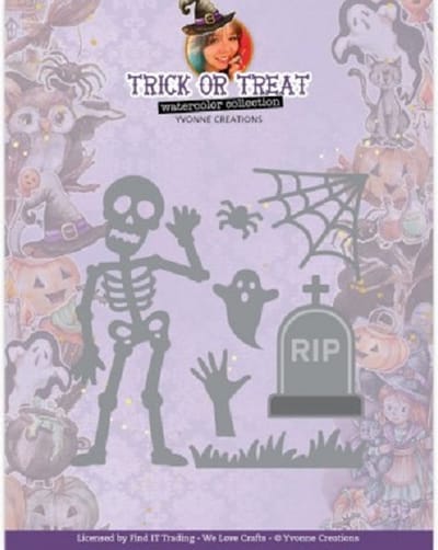 Dies - Yvonne Creations - Trick or Treat - Happy Skeleton
