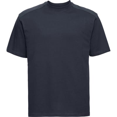 Russell Europa Heren Werkkleding Korte Mouwen Katoenen T-Shirt (Franse marine)