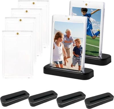 6 Pack Magnetische Kaarthouders met Stand, Beschermhoezen voor Ruilkaarten, Sportkaarten en Toploaders
