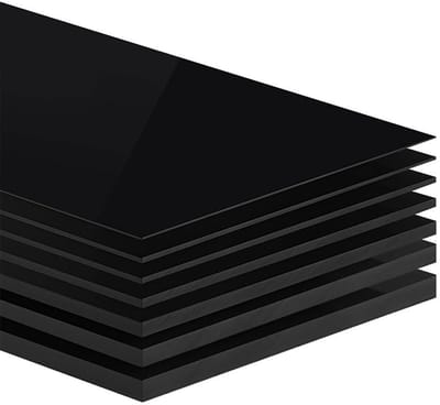 Kunststof Plaat - Stijf PP Paneel - Doe-het-zelf Projecten - Chemisch Hittebestendig - 21x29.7cm 2 Stuks - Zwart