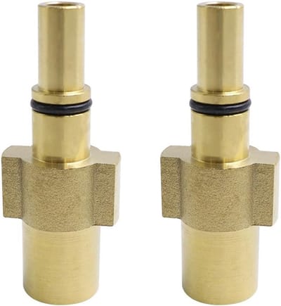 Allecto Plus - Hogedrukreinigeradapter Set 1/4" naar Bajonet voor Hogedrukreinigers - Geschikt voor Black & Decker, Bosch AQT, Baricus - 2 Stuks