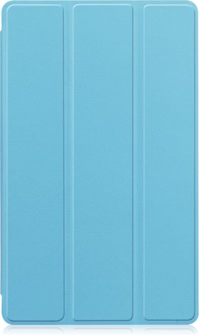 Hoesje - Geschikt voor Samsung Galaxy Tab S6 Lite - Dun & Stevig - Trifold Bookcase - Hard Cover Case - Met Uitsparing Geschikt voor S Pen - Hardcover Book - Tablet Hoes - Lichtblauw