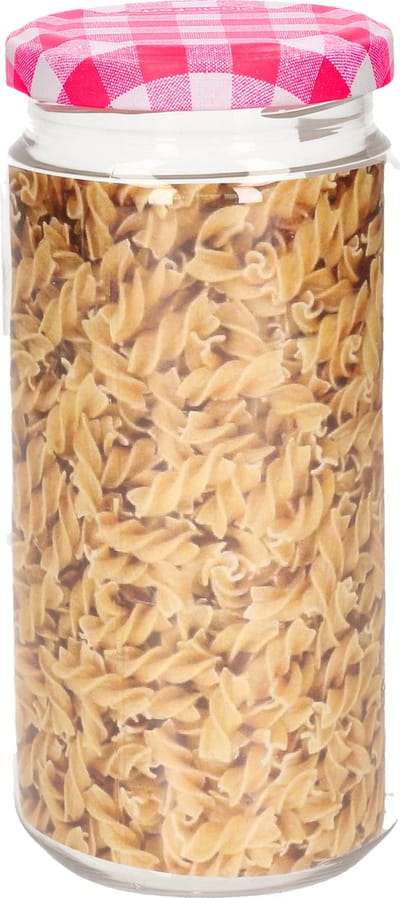 Plasticforte Weckpot/inmaakpot Classic - 550ml - kunststof - draaideksel - roze - D7 x H16 cm