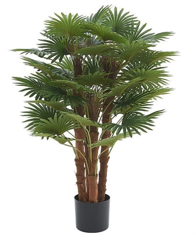 Vente-unique Artificiële palm - H93 cm - Groen - RHAPIS