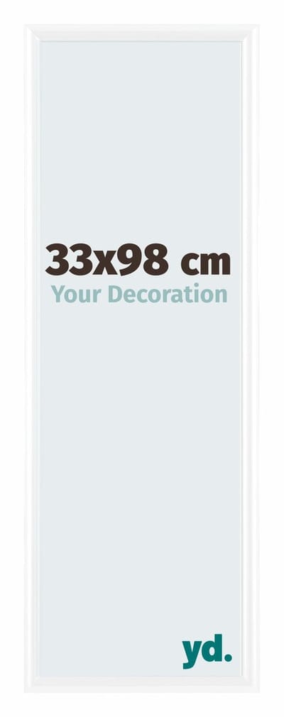 Your Decoration - Fotolijst 33x98 cm - Kunststof - Wit Hoogglans - Bordeaux