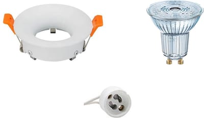 LED Spot Set - LEDVANCE Parathom PAR16 940 36D - GU10 Fitting - Dimbaar - Inbouw Rond - Mat Wit - 3.4W - Natuurlijk Wit 4000K - Ø85mm