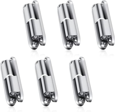 Zinc Alloy Vouwdeur Scharnieren Set van 6 voor Houten Deuren, Ramen en Kasten met Witte Wasringen