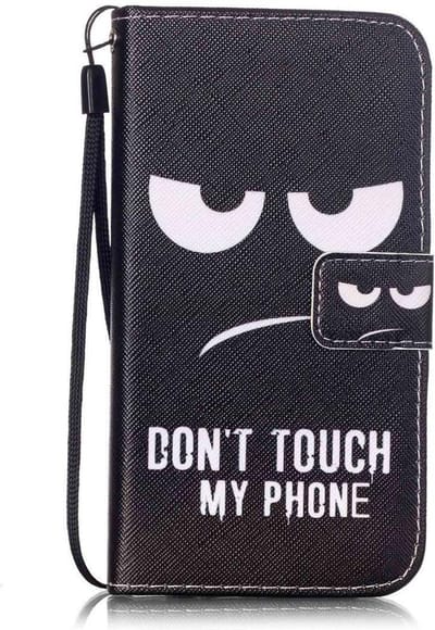 Bookcase Geschikt voor: iPhone XS Max - Don't touch phone - Portemonnee hoesje