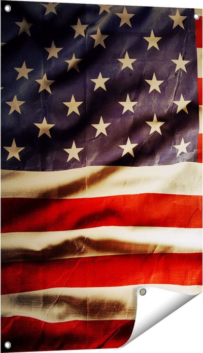 Gards Tuinposter Amerikaanse Vlag - Verenigde Staten - 60x90 cm - Tuindoek - Tuindecoratie - Wanddecoratie buiten - Tuinschilderij