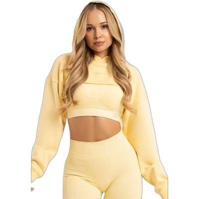 Dames Cropped Hoodie Gym Glamour
