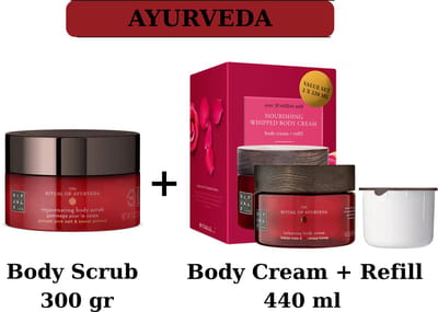 Rituals - Ayurveda - Duo Set - Body Scrub 300 gr + Body Cream + Refill 440 ml
