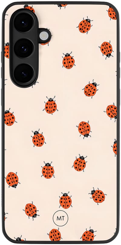 Hoesje geschikt voor Samsung Galaxy S25 FE - Lieveheerstbeestjes - TPU Hard Case Backcover - Multi - Mooie Telefoonhoesjes