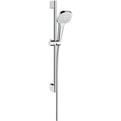 Hansgrohe Croma select e Multi glijstangset - met Croma - select E Multi - handdouche - ecosmart - 65cm - met isiflex B - doucheslang - 160cm wit/chroom - wit chroom