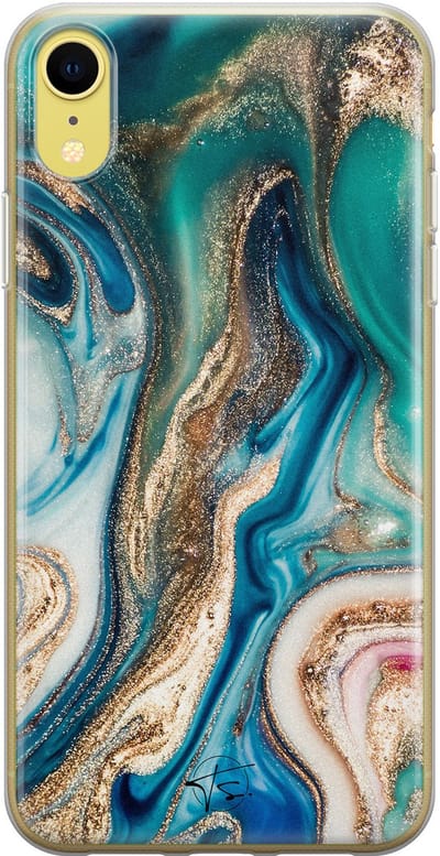 Hoesje geschikt voor iPhone XR - Magic marble - Soft Case - TPU - Marmer - Multi - Mooie Telefoonhoesjes