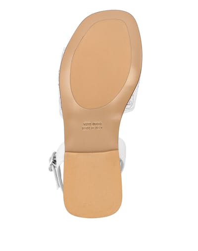 Satin Flat Sandals Monogram Strass