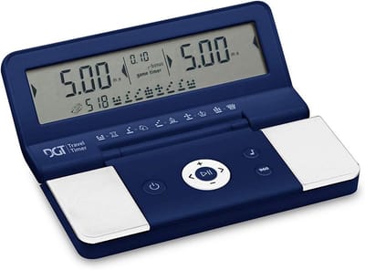 Schaakklok - Schakeltimer - Schaken Tellen - Digitale Tijdmeting - 254 x 61 cm - Zwart Rood