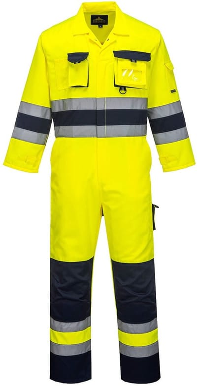 Portwest Nantes Hi-Vis Overall TX55 - Geel/Marine - M