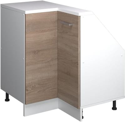 Keukenkast Schuine Wand - Opbergkast Keuken - Keuken Organiseren - Aangepast Plafondblad - 75.6 cm Hoogte - Sonoma
