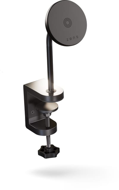 Zens Office Charging Mount Pro 1× Qi 15 W draadloze lader bureauhouder StandBy iPhone Zwart