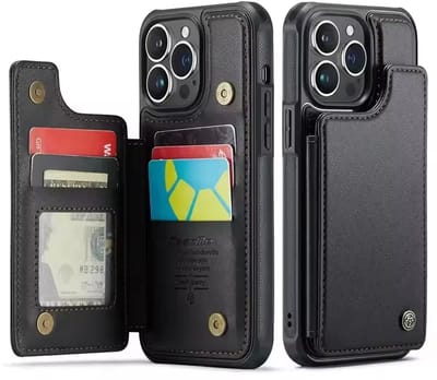 Flip Lederen Telefoonhoesje Geschikt voor iPhone 16 Pro Max - Magnetische Portemonnee met Kaartvak Achterkant, Draagbaar, Bescherming en Stijlvol Ontwerp