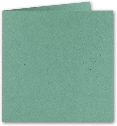 700x Vierkante Vouwkaarten 15x15 cm Kraftpapier Groen - Geschikt voor Printers