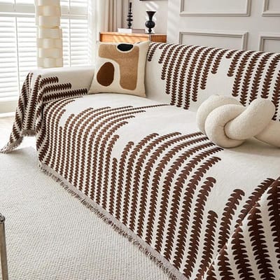 Ins Uiterlijk Stijl Chenille Bank Handdoek met Kwastjes, Dubbelzijdig, gebruikt voor Woonkamer Kamperen Picknick Grote Deken Ontspanning Strandhanddoek 180x230cm