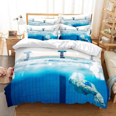 beddengoedset dekbedovertrekset 3d beddengoed digitale print bedlinnen queensize beddengoedset modieus design EU single(135x200cm) blue