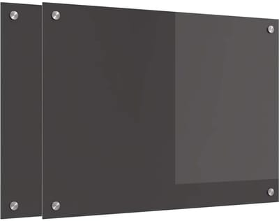 vidaXL - Keukenachterwand - 2 - st - Donkergrijs - 70 - x - 50 - cm - gehard - glas