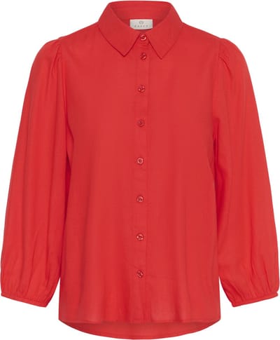 Kaffe KAmilia 3/4 SL Blouse Dames Blouse - Poppy Red