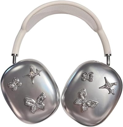 Luxe Hoofdtelefoon Beschermhoes voor AirPods Max met Verguld Ster en Vlinder Patroon