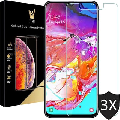 Screenprotector geschikt voor Samsung A70 - 3x Glas Screen Protector