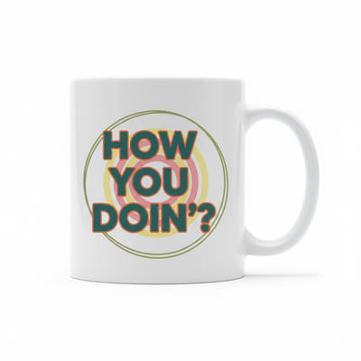 'How You Doin'?' Mok - Iconische TV Quote Koffie/Thee Beker - Friends Fan Cadeau - 330 ml - Joey Tribbiani Slogan