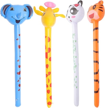 Solidchoice - Set van 4 Dierenthema Ballonnen voor Feesten