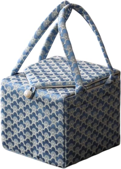 Draagbare Thee Opbergtas – Waterdichte Theetas voor Losse Thee en Theezakjes - Compacte Outdoor, Camping en Reistas - Blauw