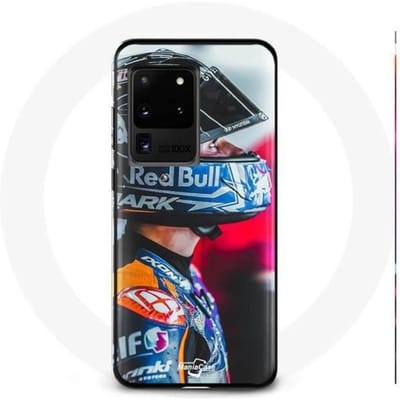 Samsung Galaxy S20 Ultra hoesje Miguel Oliveira Moto GP donkere achtergrond
