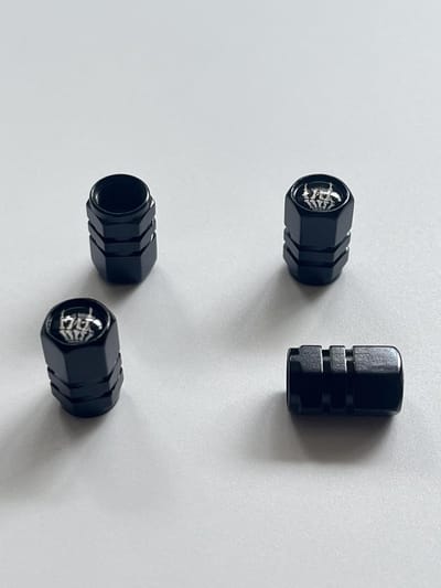 Ventieldoppen voor auto of fiets, 4 stuks, zwart, duurzaam, lichtgewicht en corrosiebestendig