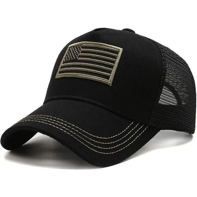 VS Vlag Mesh Baseballpet Zomer Ademende Pet Mannen Vrouwen Tactische Petten Unisex Hip Hop Petten Outdoor Sport Trucker Petten black