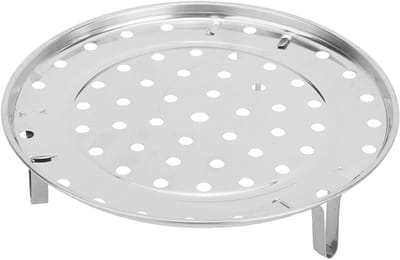 Grote Ronde Stoommand voor Tamales en Flan - 22cm RVS Stoomhouder voor Koken en Stomen