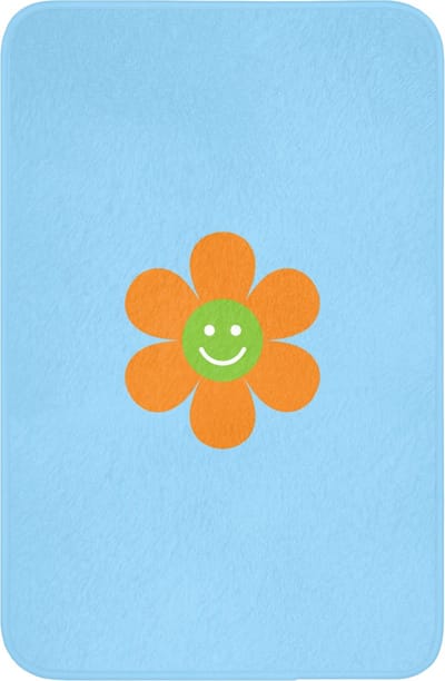 WC mat 40x60 cm - Antislip - Bloem - Smiley - Kleurrijk - Toiletmat - Vloermat - Douchemat - Toilet tapijt - Toiletmatten