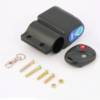 Fietsalarm Systeem - Diefstal Beveiliging - Fiets Beschermen - Met Afstandsbediening - 8x6x4 cm - Zwart